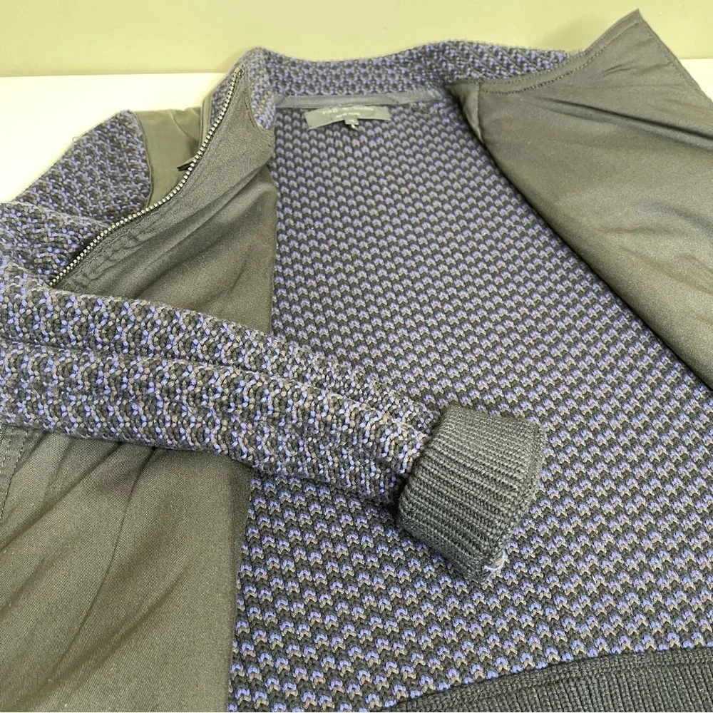 Rag & Bone Melinda Knit Boucle Biker Jacket wool & leather
